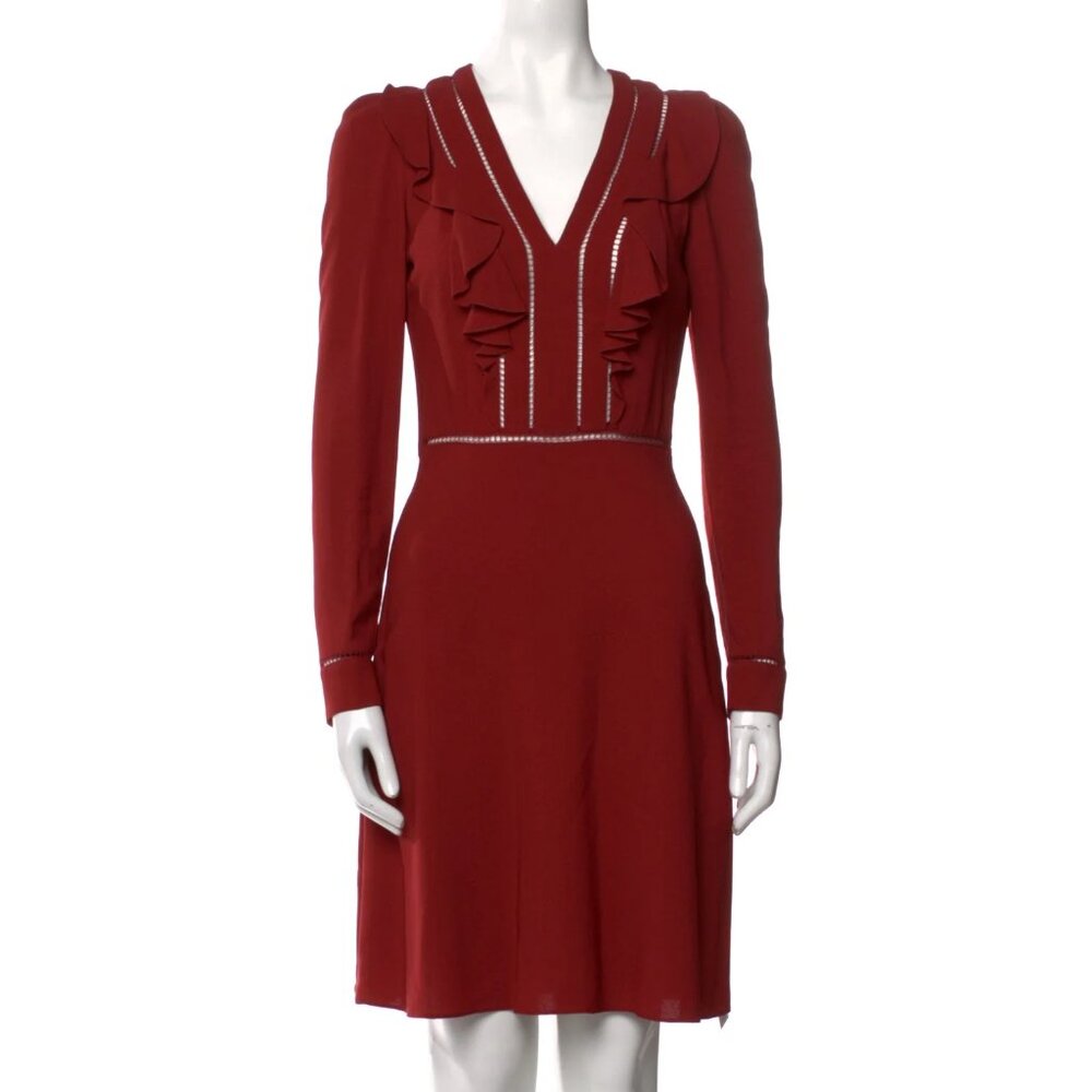 Roberto Cavalli V-Neck Mini Dress Size: XS | US2, IT38